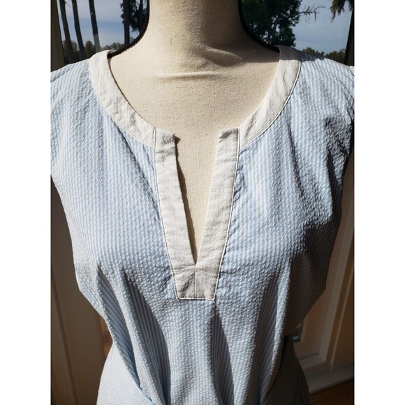 NEW Southern Tide Sky Blue Erica Performance Seersucker Dress Women’s 14 - Picture 3 of 16